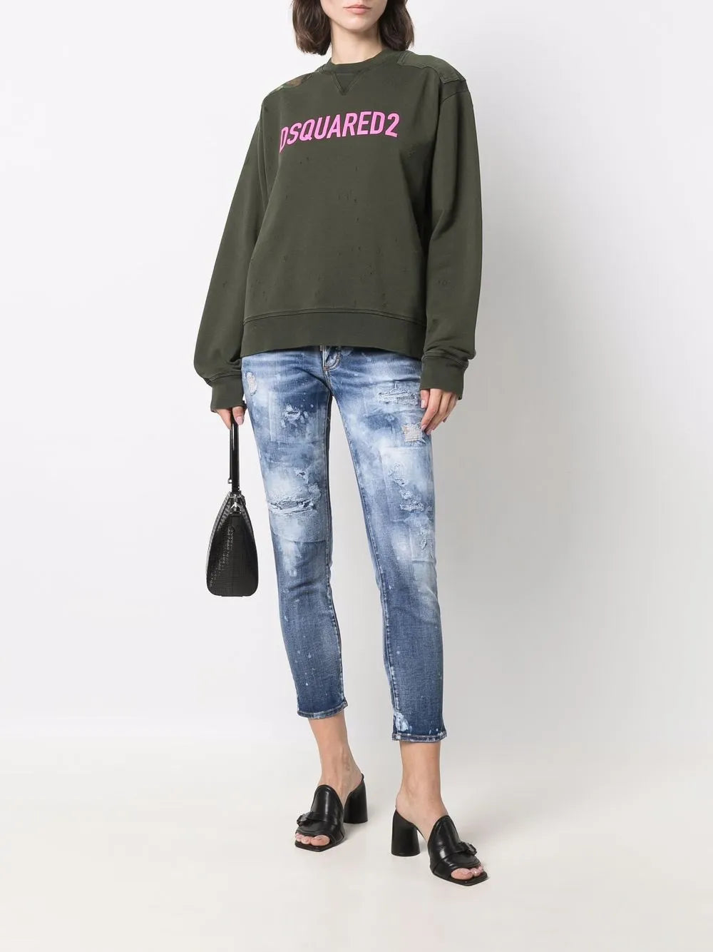 Distressed Cropped Jeans