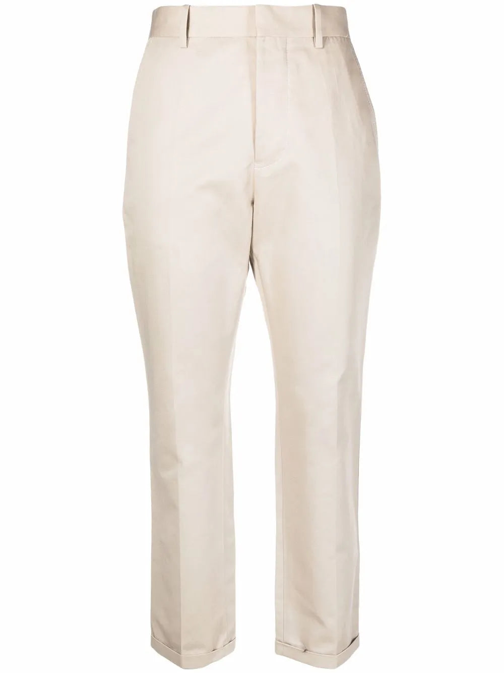 Cropped Straight-Leg Trousers