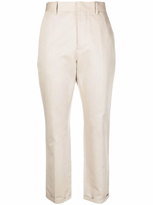 Cropped Straight-Leg Trousers