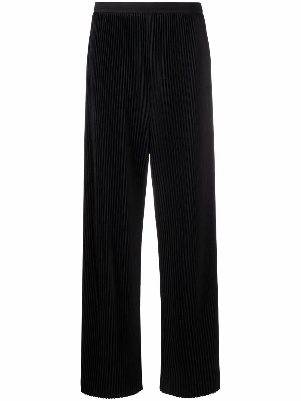 Straight-Leg Plissé Trousers