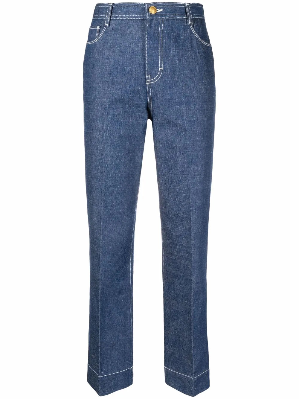 Straight-Leg Denim Jeans