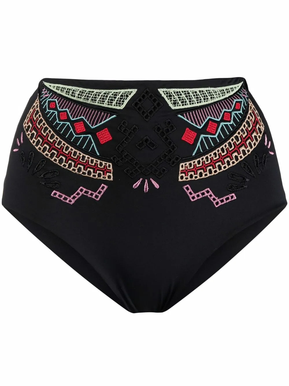 High-Waisted Embroidered Bikini Bottom