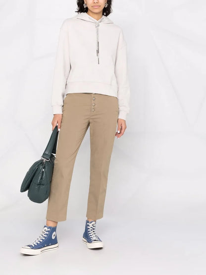 Button-Down Straight-Leg Trousers