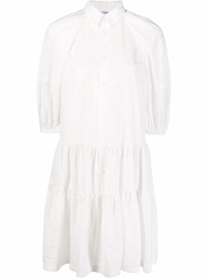 Puff-Sleeve Shirt Dress