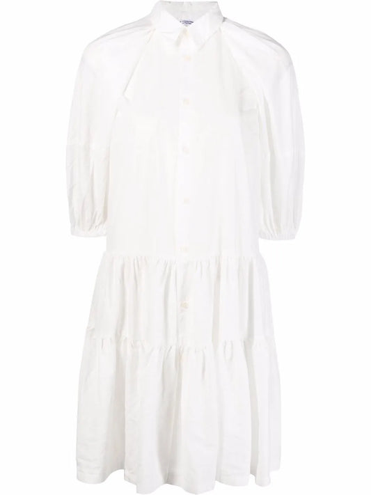 Puff-Sleeve Shirt Dress