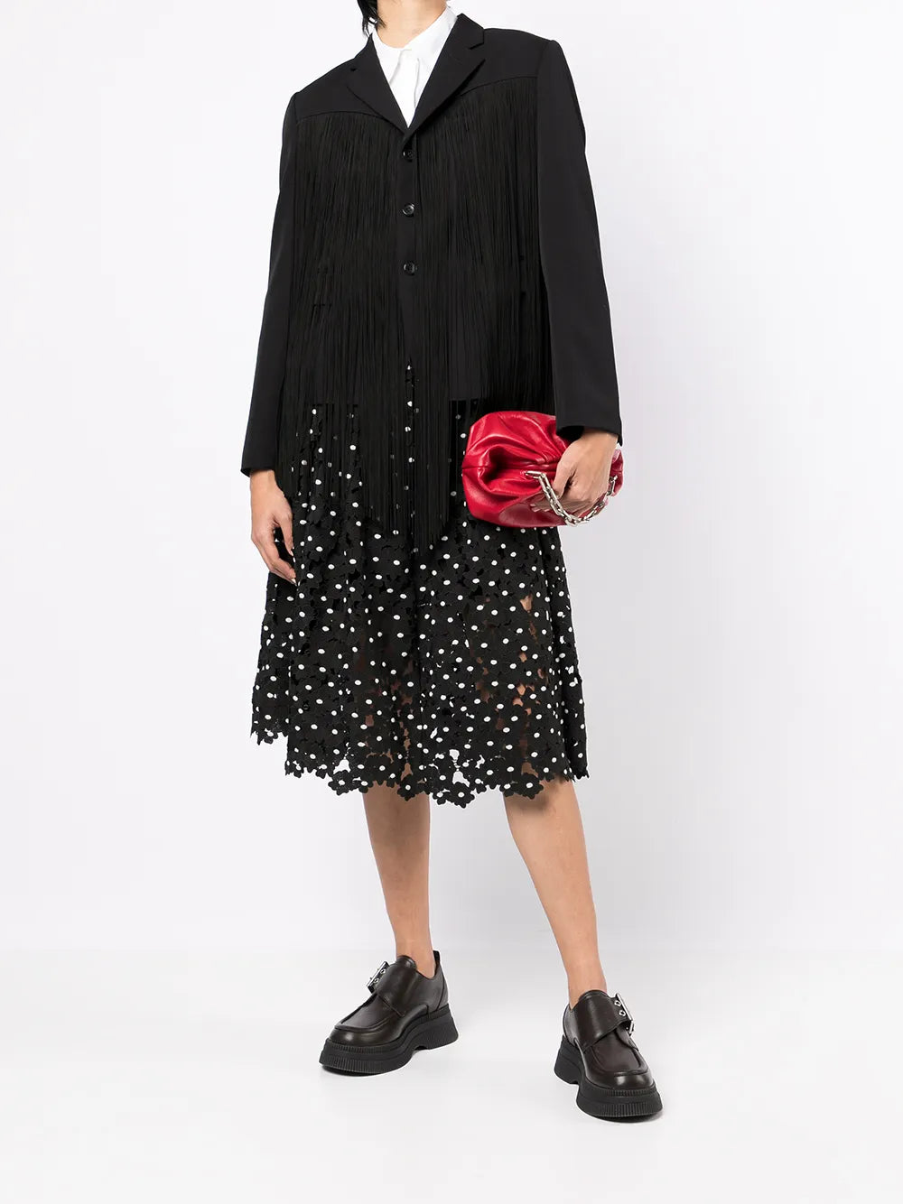 Fringed-Detail Wool Blazer