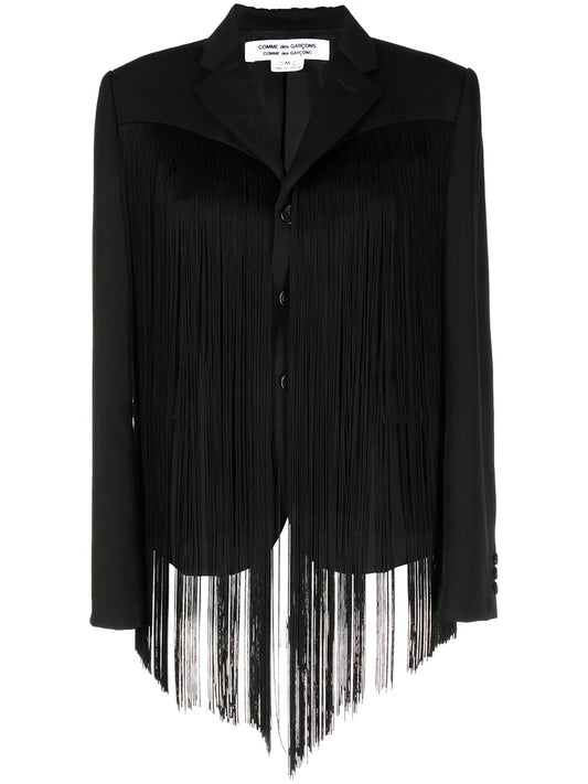 Fringed-Detail Wool Blazer