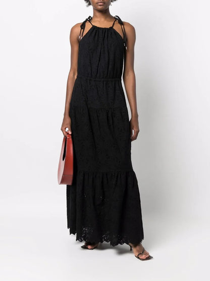 Embroidered Cotton Maxi Dress