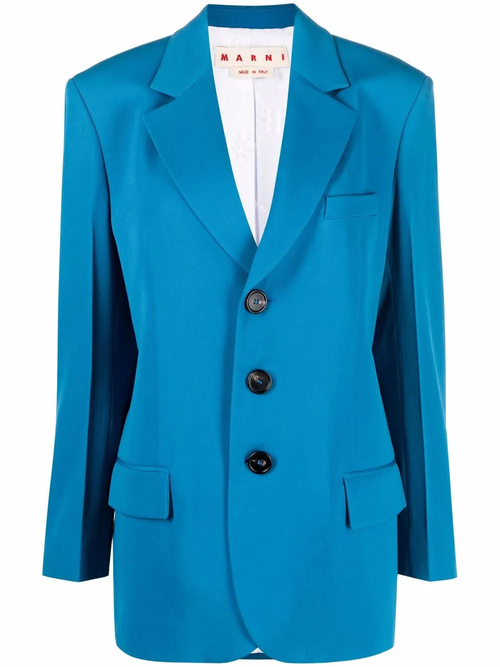 Notched-Lapel Single-Breasted Blazer