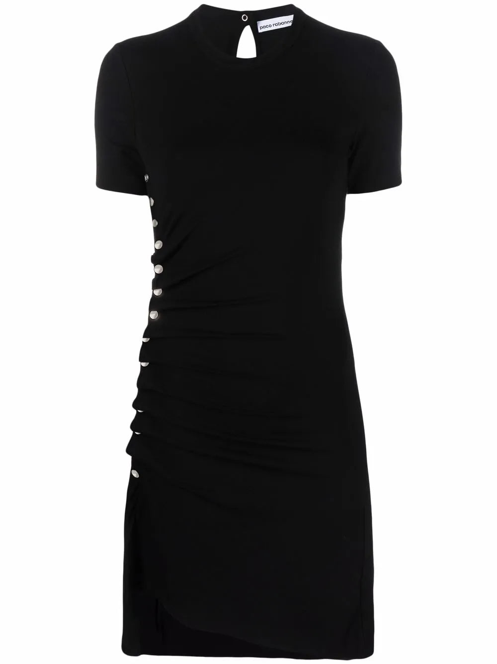 Rivet-Embellished Asymmetric Dress
