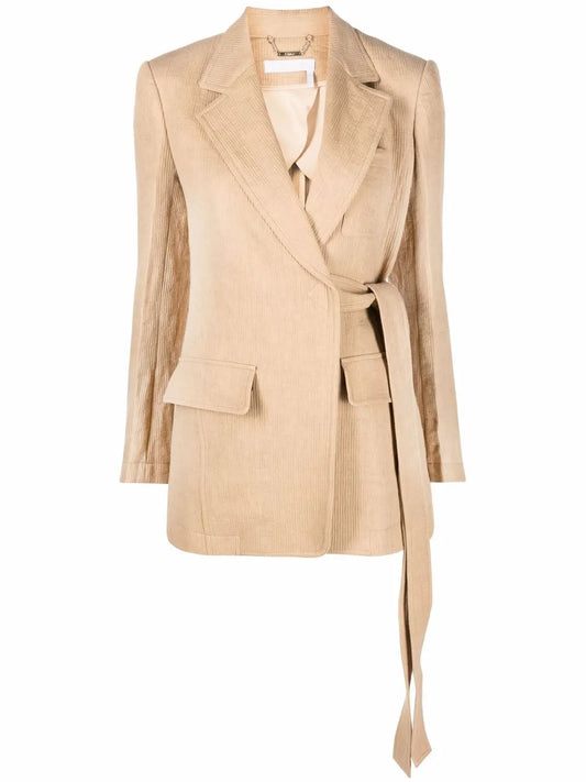 Notched-Lapel Single-Breasted Jacket
