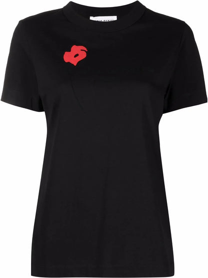 Poppy-Print Short Sleeved T-Shirt