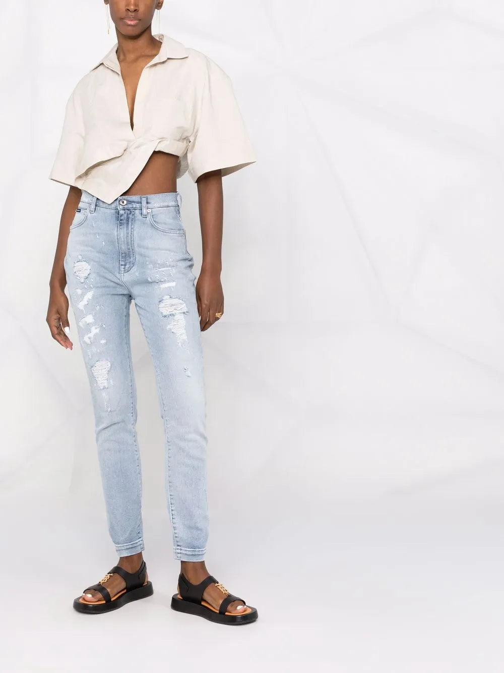 Grace Distressed Skinny Jeans
