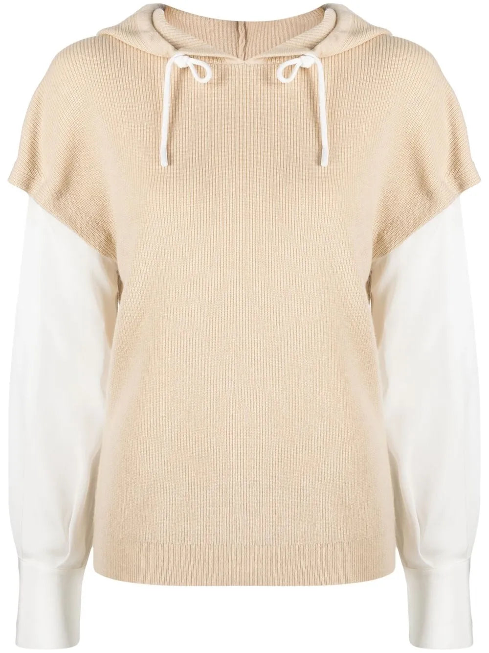 Two-Tone Drawstring Hoodie