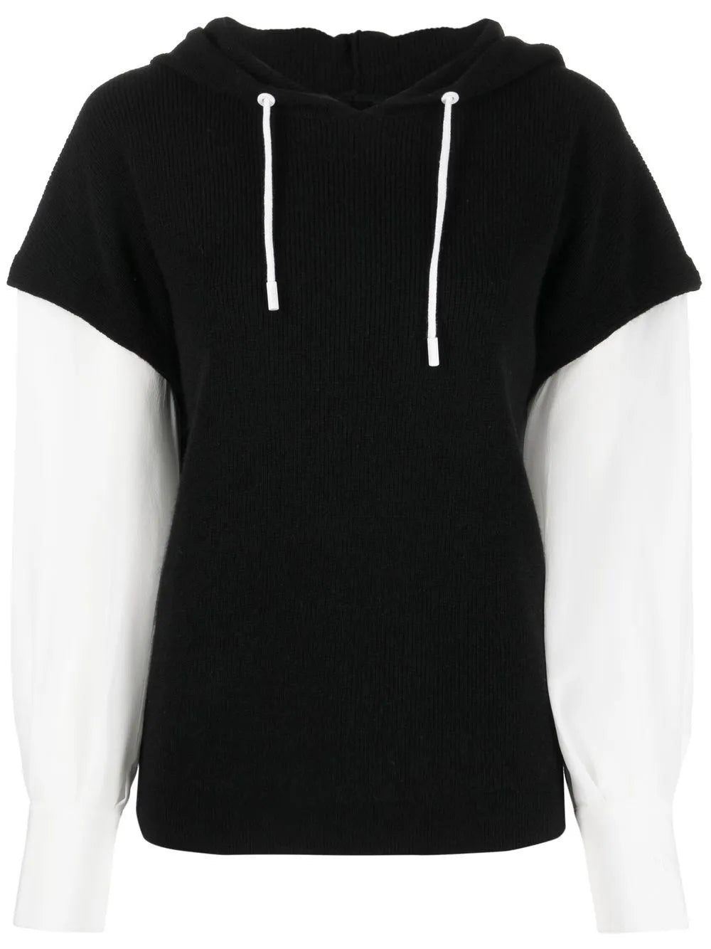 Two-Tone Drawstring Hoodie