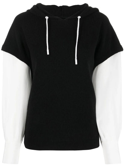 Two-Tone Drawstring Hoodie