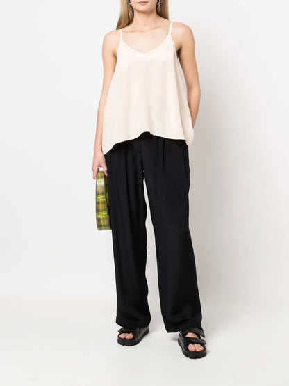 Loose-Fit Strappy Silk Top