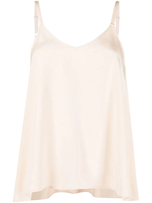 Loose-Fit Strappy Silk Top