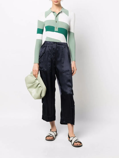 Cropped Wide-Leg Trousers
