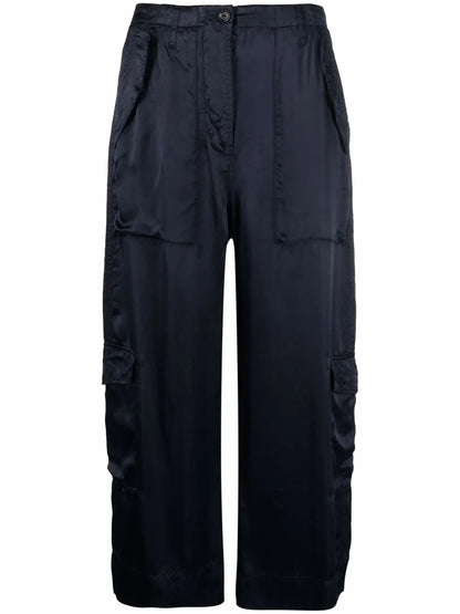 Cropped Wide-Leg Trousers