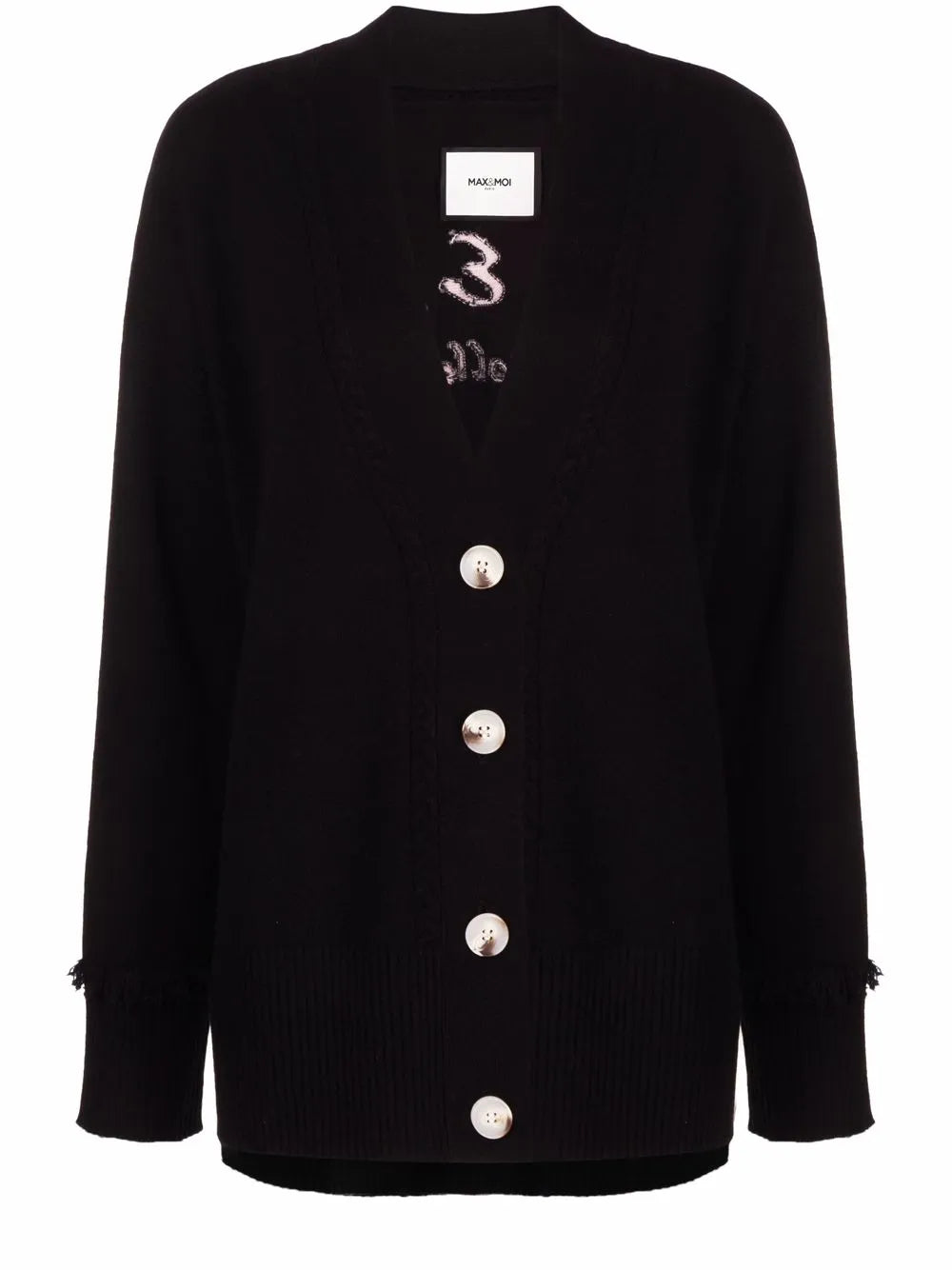 Intarsia-Motif Cardigan