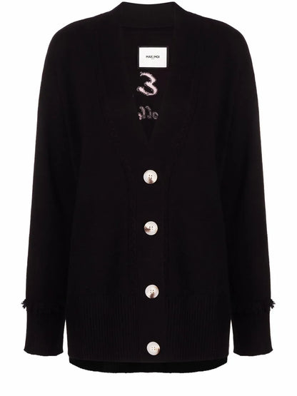 Intarsia-Motif Cardigan