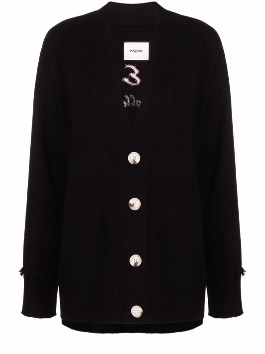 Intarsia-Motif Cardigan