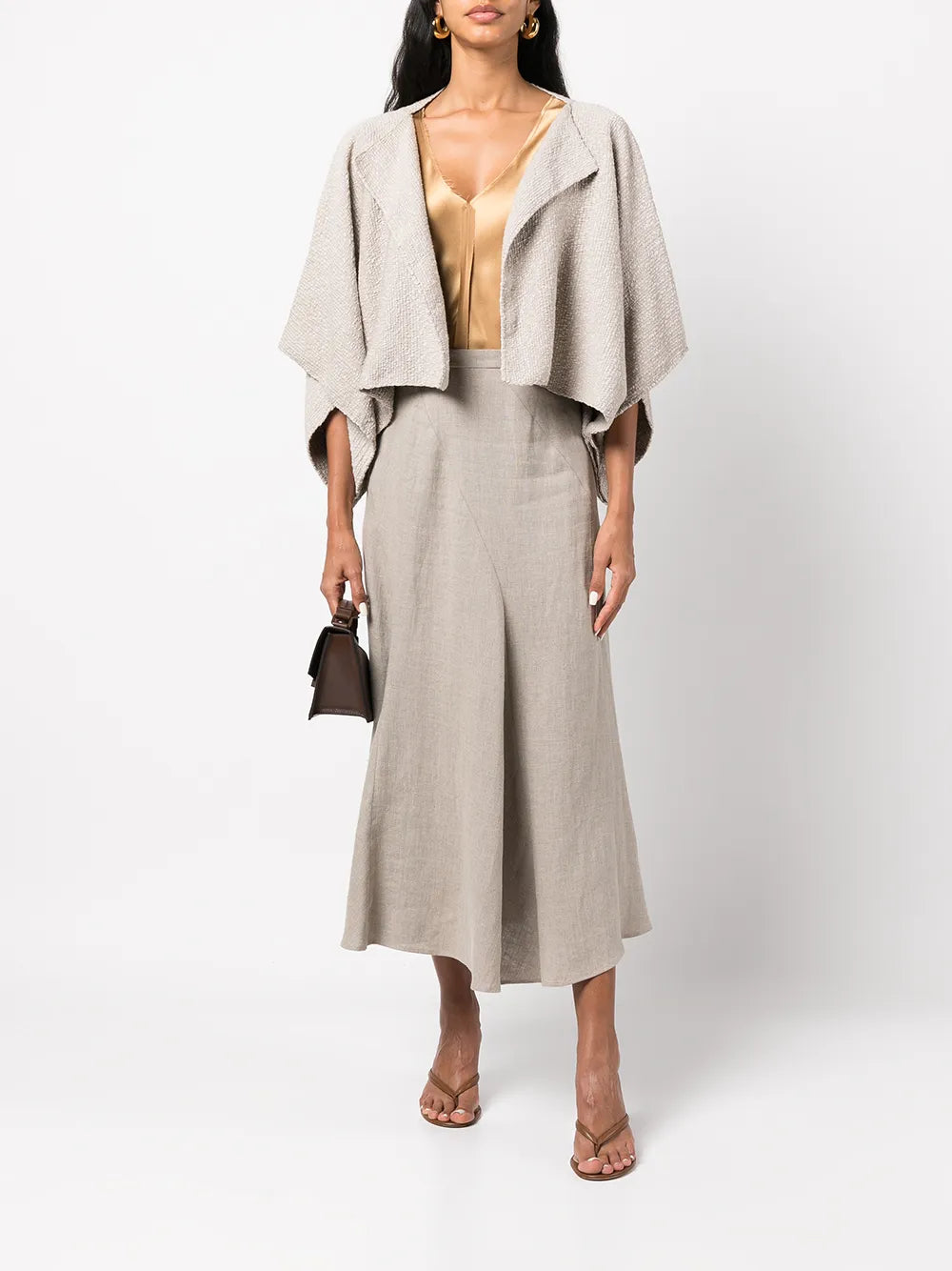 Cropped Wide-Sleeve Bolero