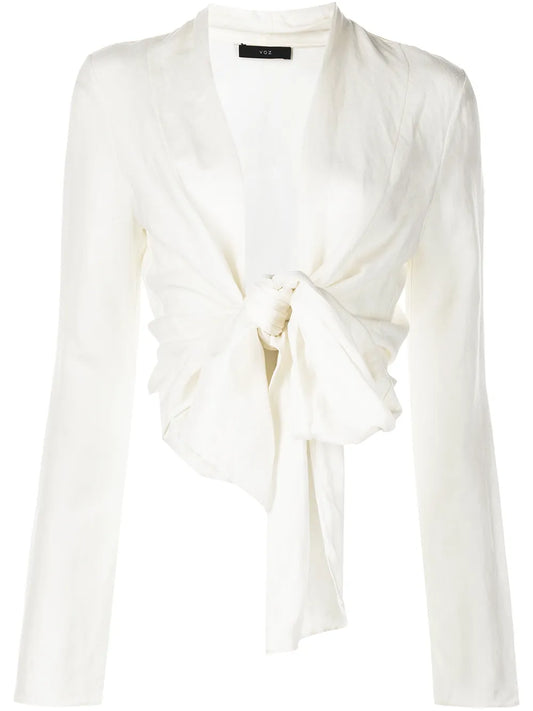 V-Neck Wrap Blouse