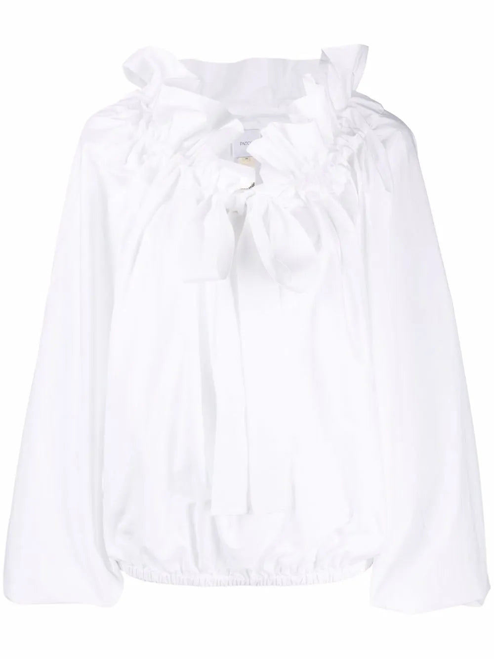 Puff-Sleeve Poplin Blouse