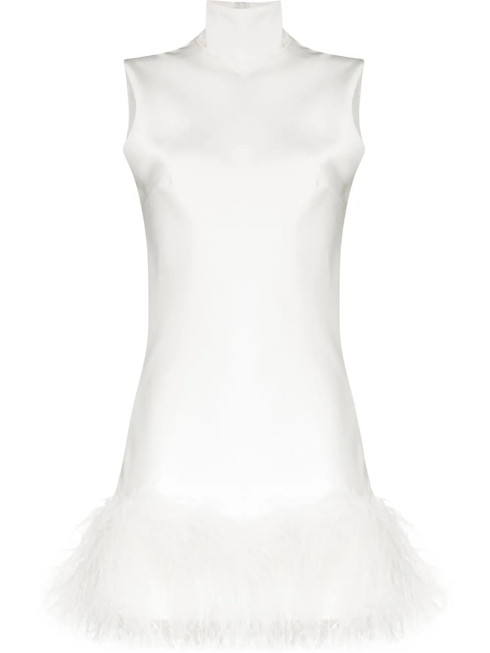 Umiko Feather-Trimmed Mini Dress