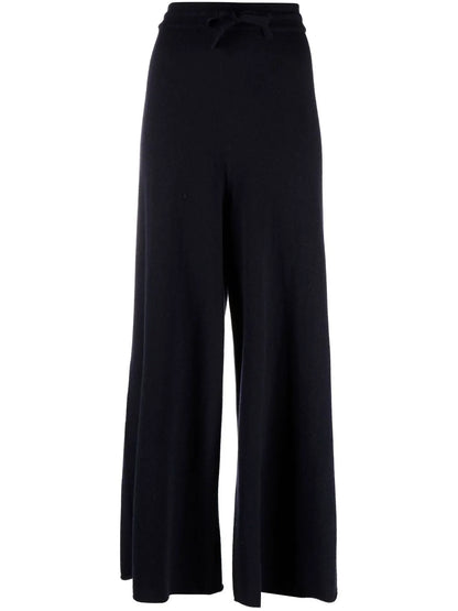 Wide-Leg Cashmere Track Pants