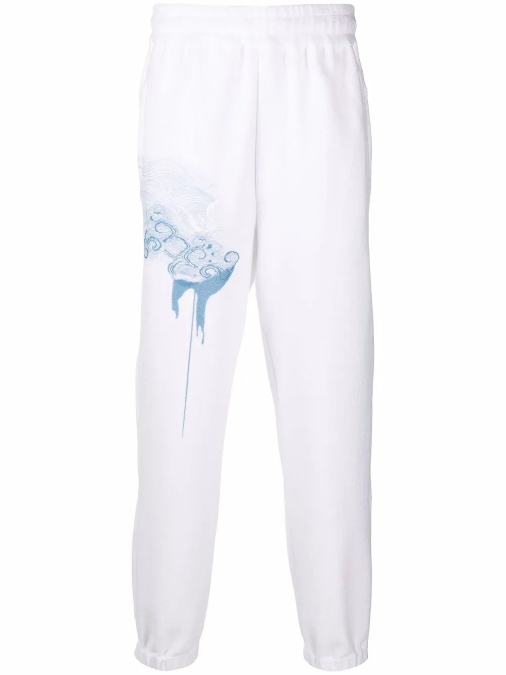 Abstract-Print Cotton Track Trousers
