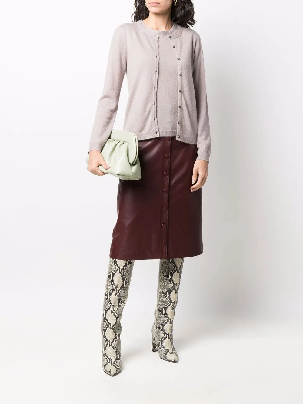 Double-Layer Merino-Cashmere Cardigan
