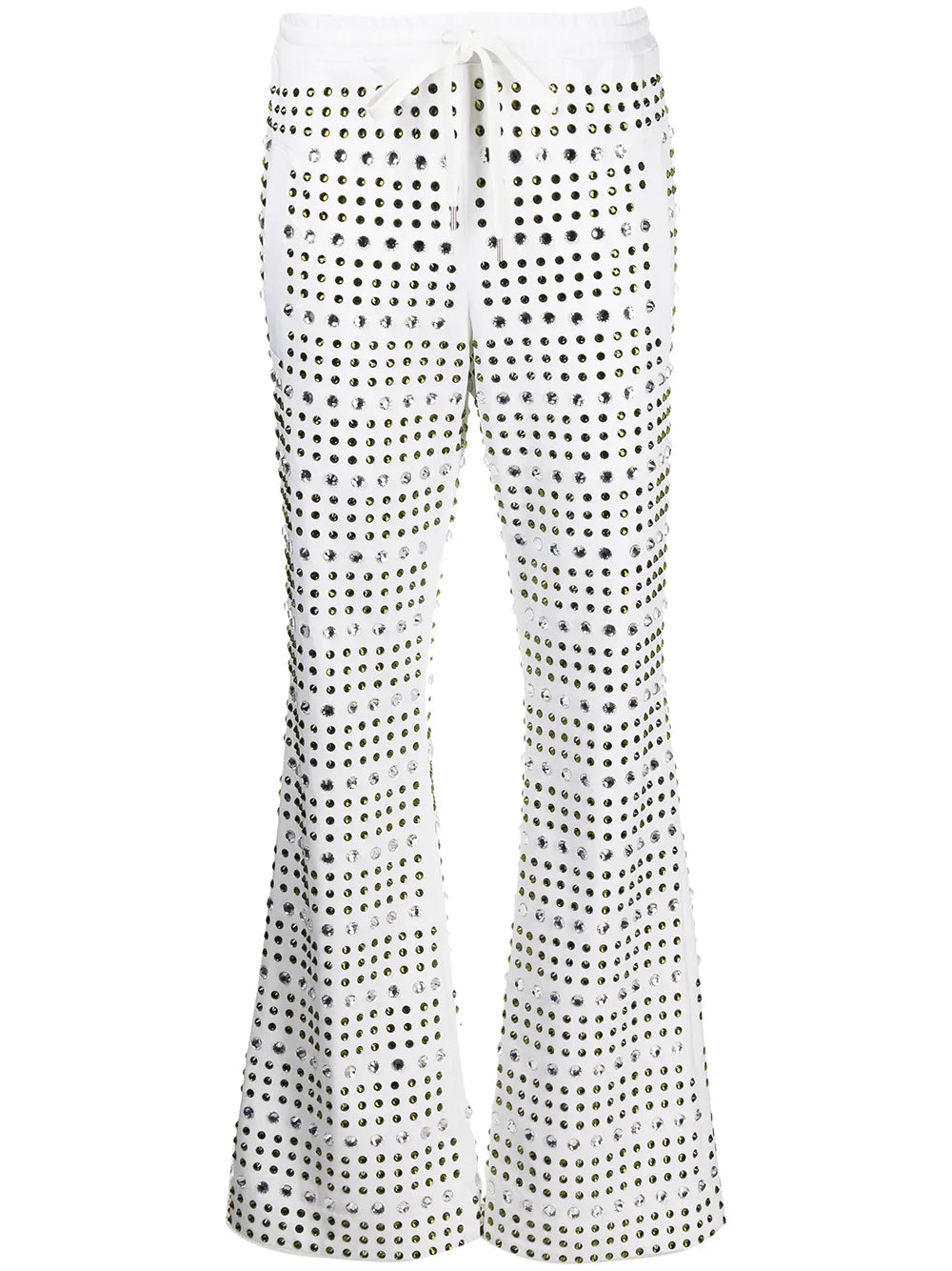 Crystal-Embellished Flared Trousers