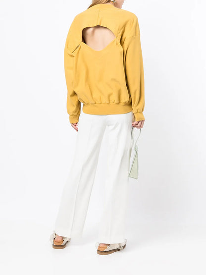 Cut-Out Organic Cotton Sweatshirt