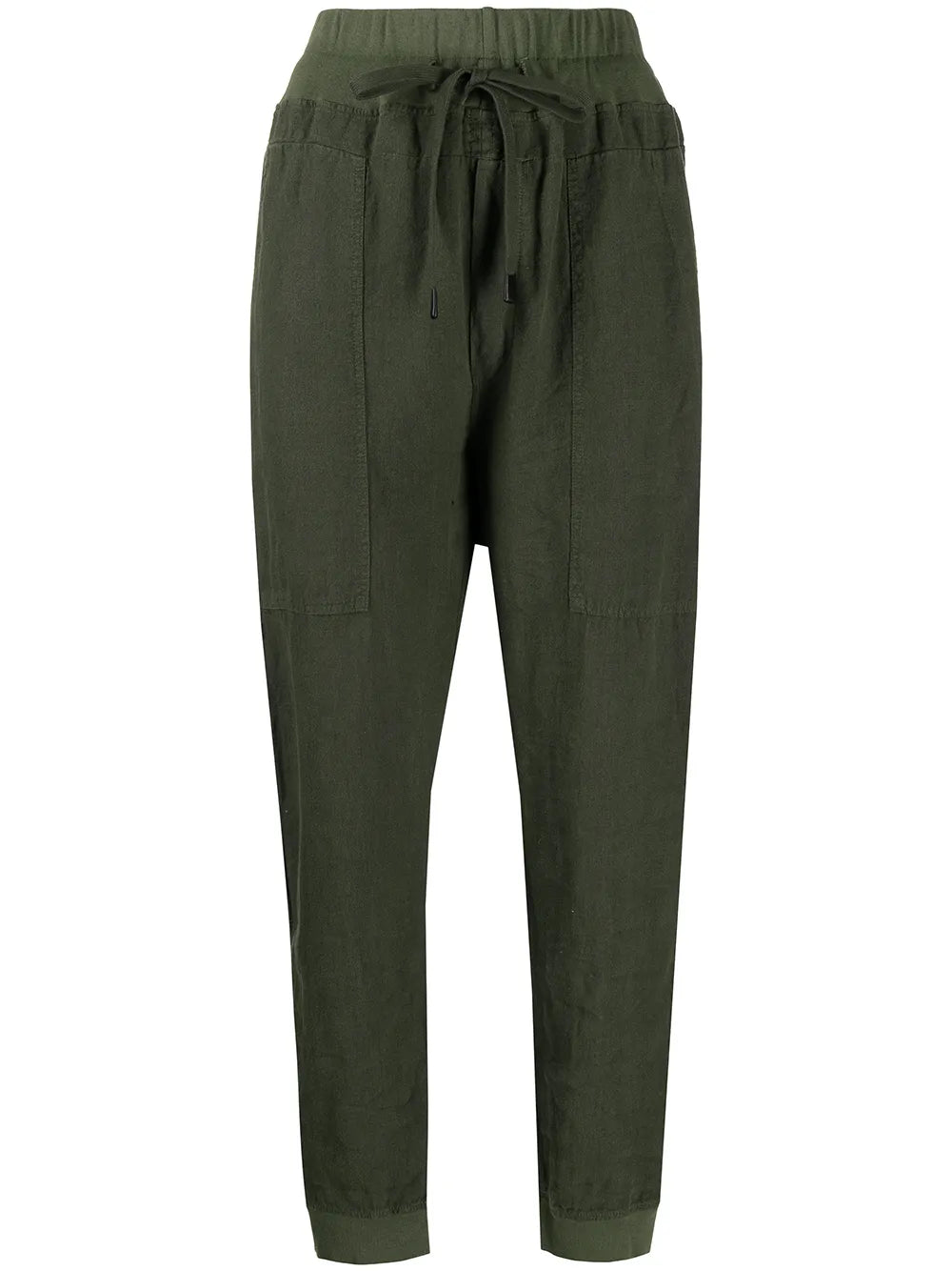 High-Waisted Drawstring Track Pants