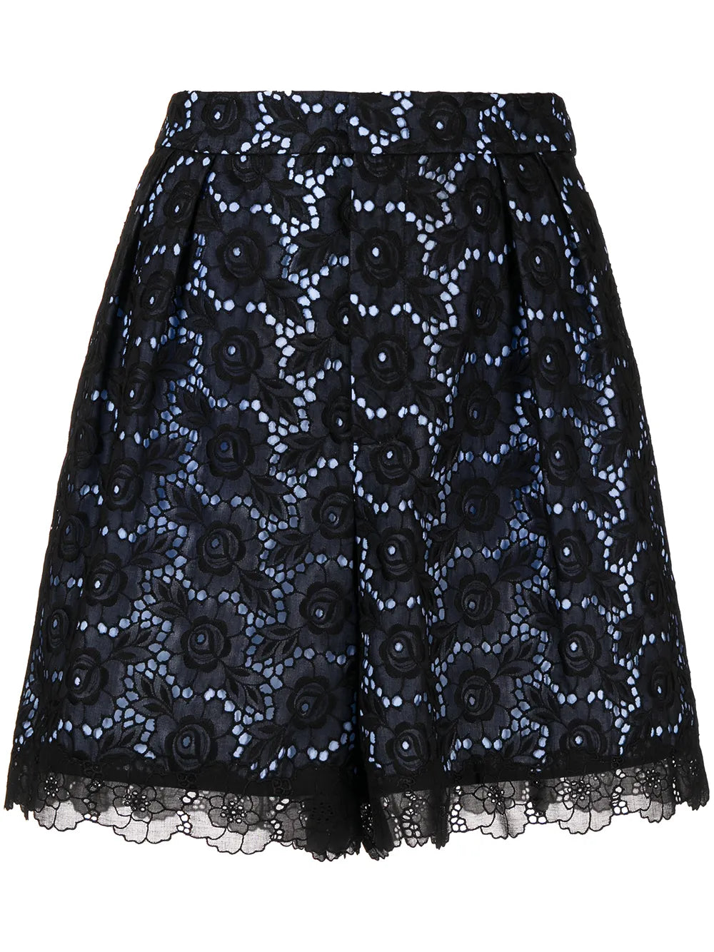Floral-Lace Mini Skirt