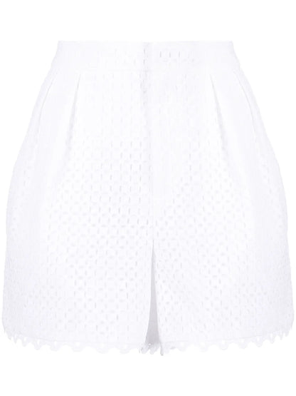 Perforated-Design Shorts