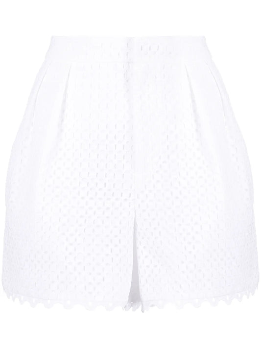 Perforated-Design Shorts