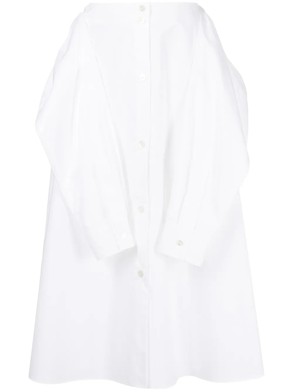Button-Up Sleeve-Tie Skirt