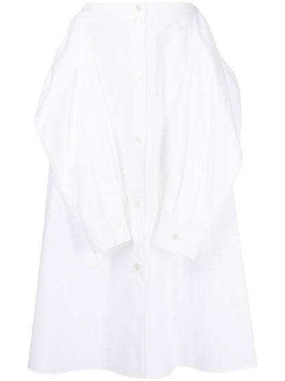 Button-Up Sleeve-Tie Skirt