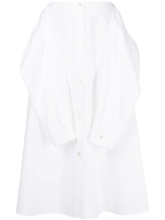 Button-Up Sleeve-Tie Skirt