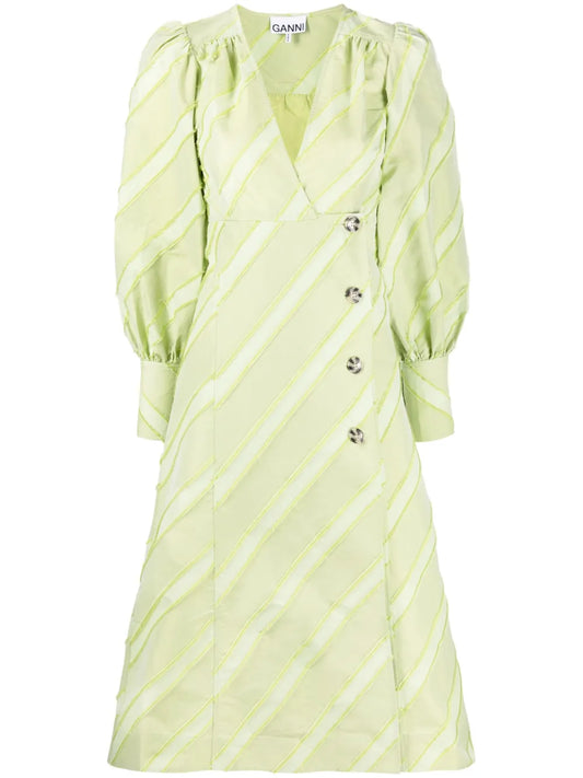 V-Neck Long-Sleeve Dress