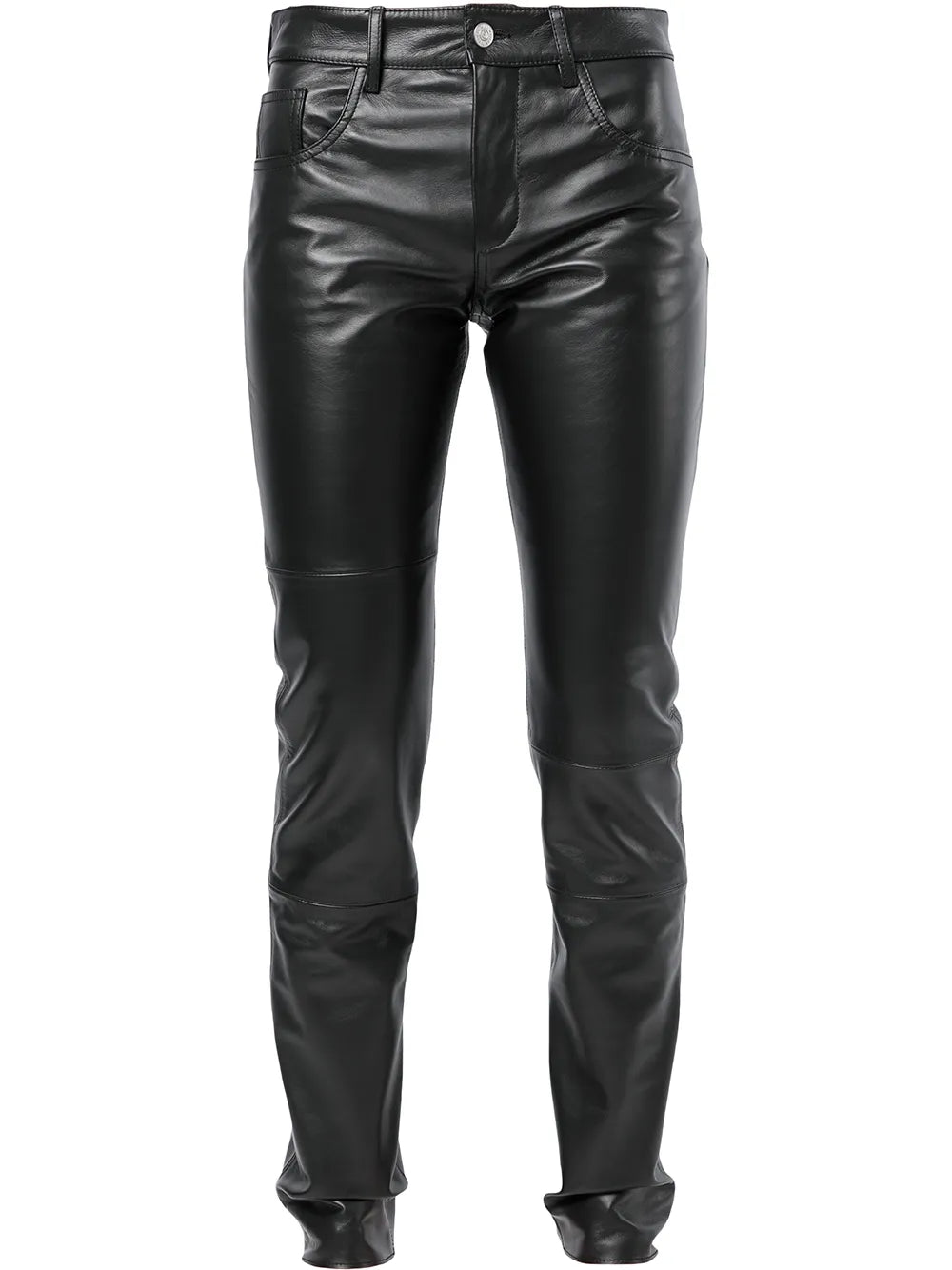 Straight-Leg Leather Trousers