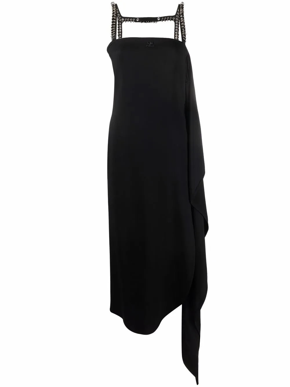 Draped Panel Midi Dress