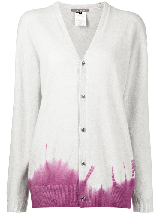 Tie-Dye Seamless Cashmere Cardigan