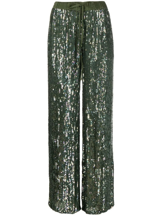 Sequin Wide-Leg Trousers