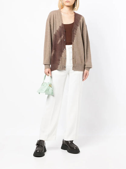 Tie-Dye Seamless Cashmere Cardigan