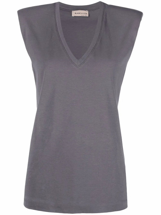 Sleeveless V-Neck Top